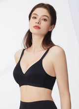 Enya Cozy Wireless Deep V Demi Bra